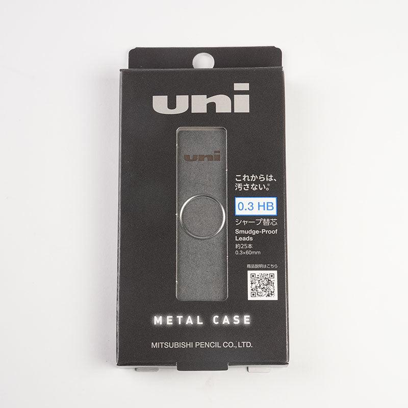 UNI Metal Case Mechanical Pencil Lead 0.3mm 0.5mm HB Texture Stationery - CHL-STORE 