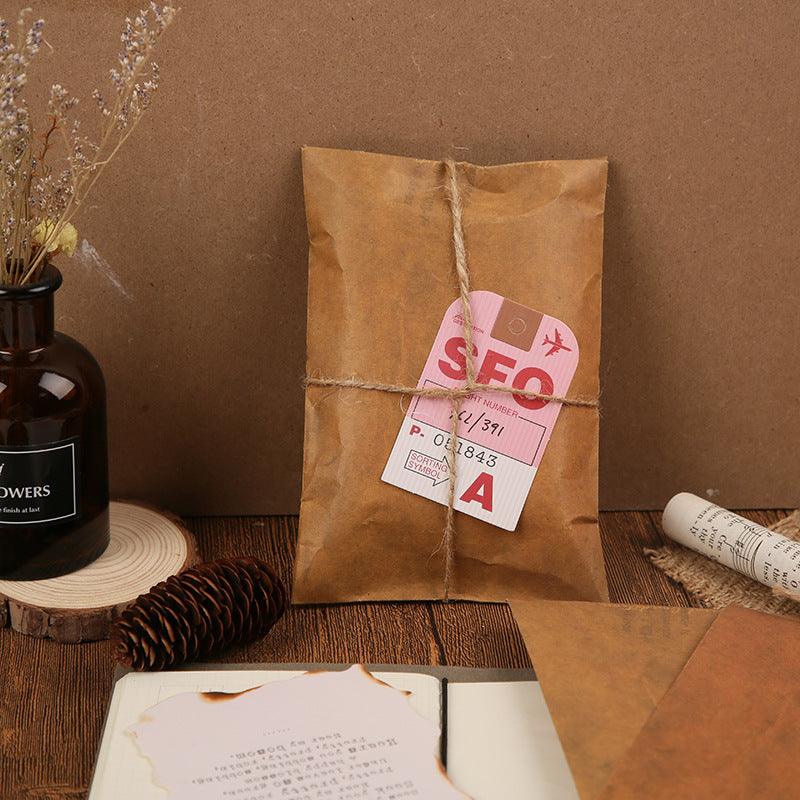 zakka retro kraft paper creative envelope confession nostalgic postcard storage bag fire paint envelope bag - CHL-STORE 