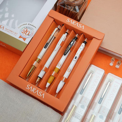 ZEBRA Sarasa Clip GRAND 0.5mm Limited 20th Anniversary Platinum Gel Pen Limited Single Only Limited Set of 4 - CHL-STORE 