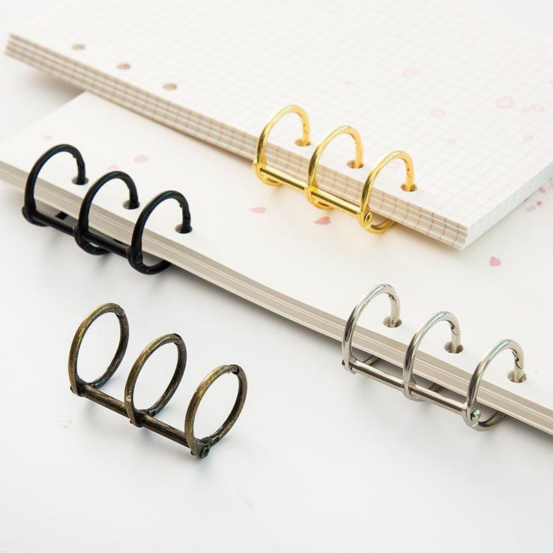 3-hole loose-leaf ring 3-ring storage ring Metal ring A6 A5 suitable - CHL-STORE 