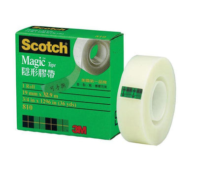 3M Scotch Invisible Tape Refill Pack Transparent Tape No Mark Tape 19mmX10 19mmX32.9m 810R - CHL-STORE 
