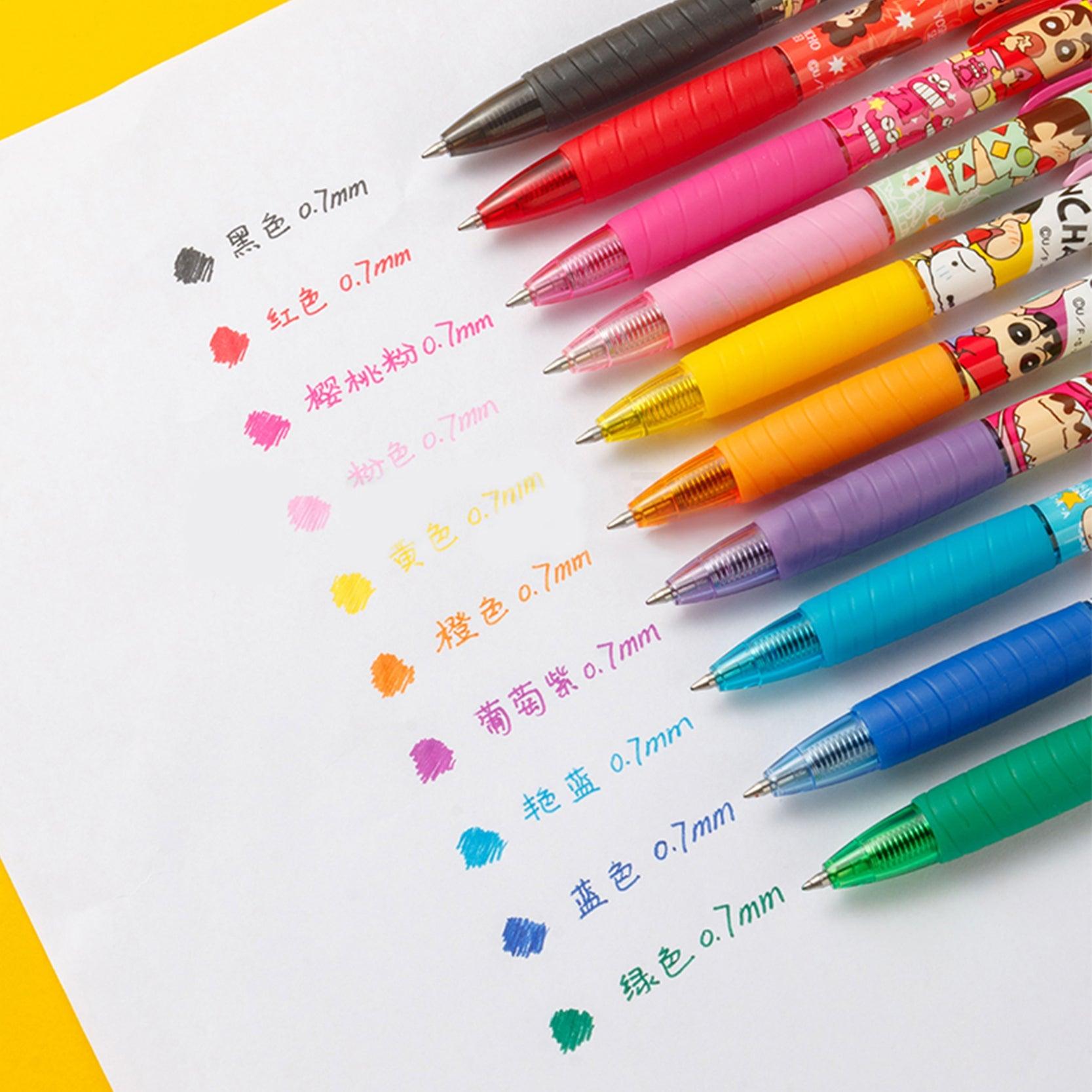 AI PLANNING Crayon Shin-chan 0.7MM Gel Pen Ballpoint Pen 2nd Bullet With Cute Pen Clip Doll - CHL-STORE 