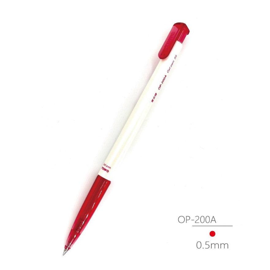 Automatic Gel Pen TOWO Quick Dry Durable Practical Stationery Student Office School 0.5mm OP-200A - CHL-STORE 