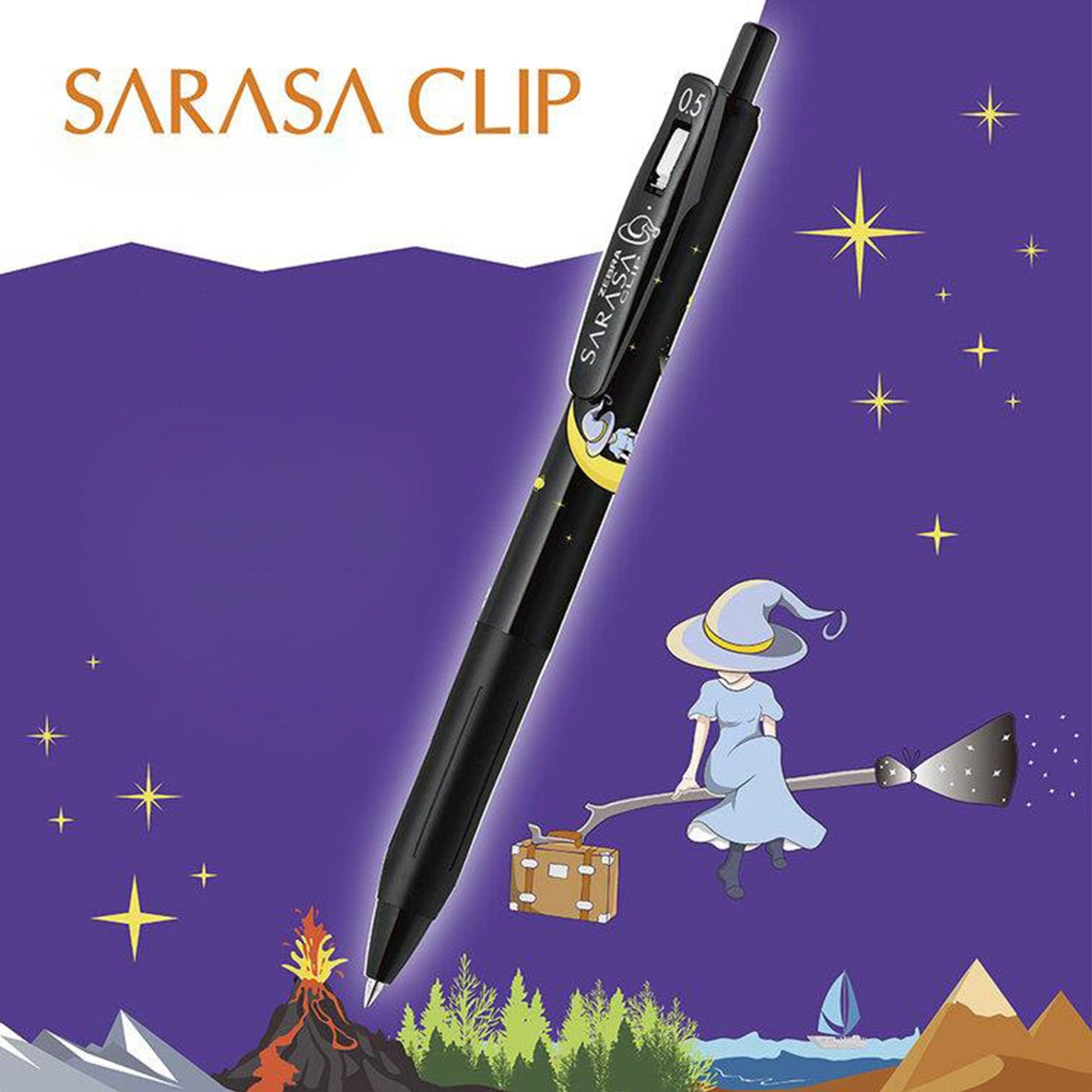 Limited Edition Cute Witch Ballpoint Pen - Vibrant Colors, Smudge