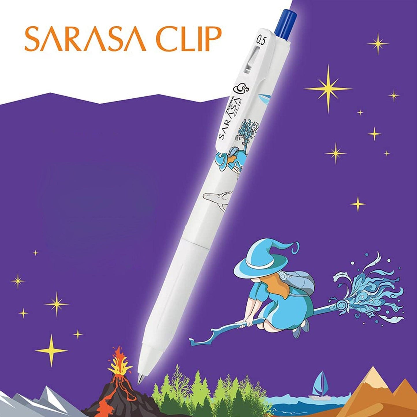 Ballpoint Pen Cute Witch ZEBRA Sarasa Limited Edition 0.5MM Stationery Cartoon Girl Teen School Student Office Office Worker JJ15-WI - CHL-STORE 