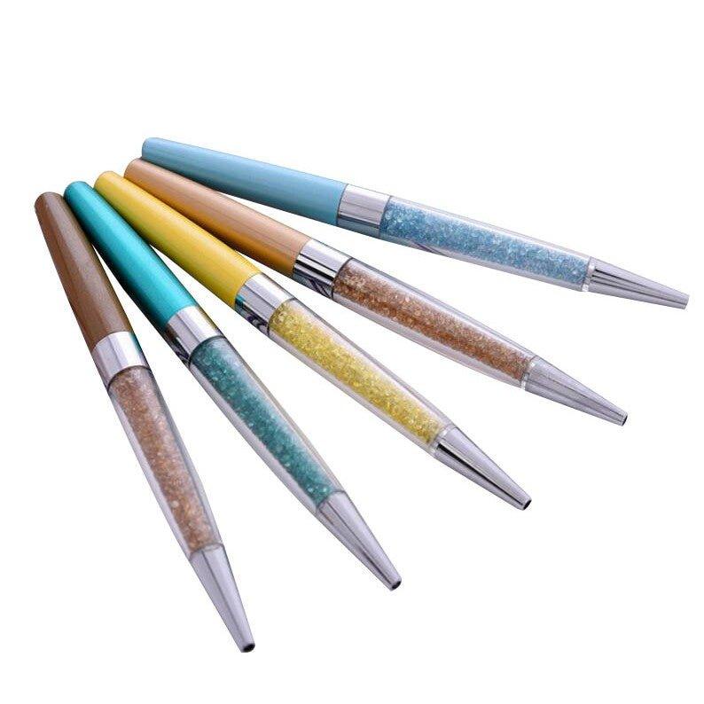 Bullet-type 1.0mm Shiny Crystal Pen Ballpoint Pen Bullet-type Ballpoint Pen Ballpoint Pen with Transparent Pen Case NP-HTNQI-202 - CHL-STORE 