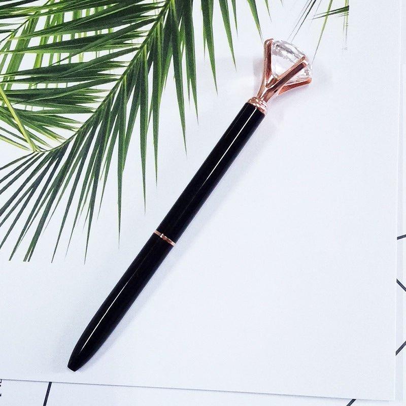 Shiny Diamond Button Crystal Pen - Elegant Ballpoint Writing – CHL-STORE