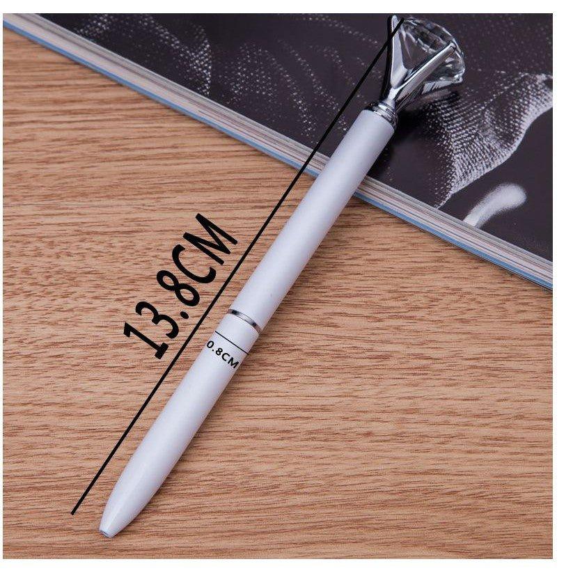 Bullet Type 1.0MM Shiny Diamond Button Crystal Pen Crystal Pen Ballpoint Pen Bullet Type Ballpoint Pen Ballpoint Pen With Transparent Pen Case NP-HTNQI-203 - CHL-STORE 