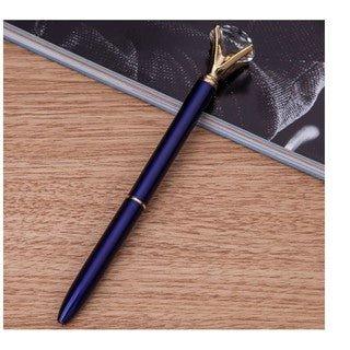 Shiny Diamond Button Crystal Pen - Elegant Ballpoint Writing – CHL-STORE