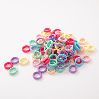 Children's high elastic hair ring does not hurt hair colorful hair ring 100 pieces AC-000017 - CHL-STORE 