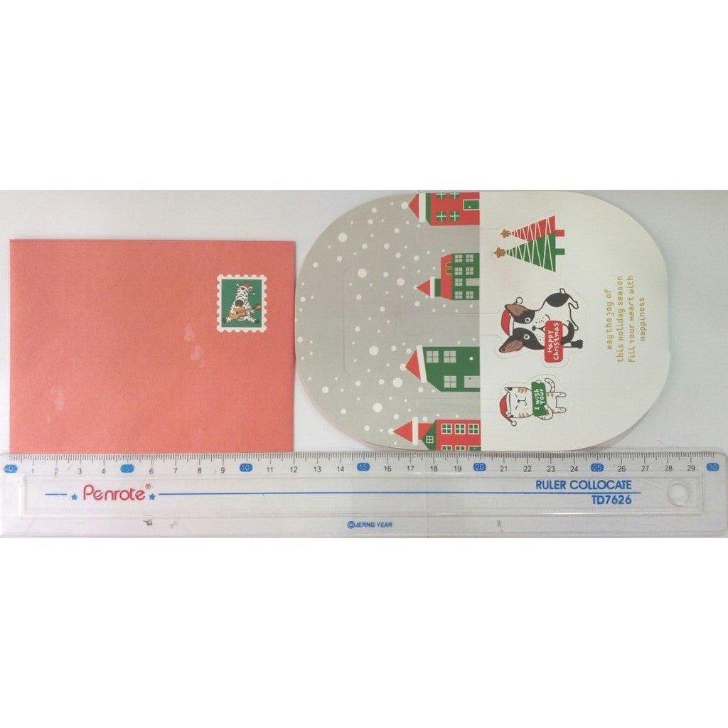 Christmas Festive Cards Cute Animal Pop-up Greeting Cards Pop-up Greeting Cards With Envelope - CHL-STORE 