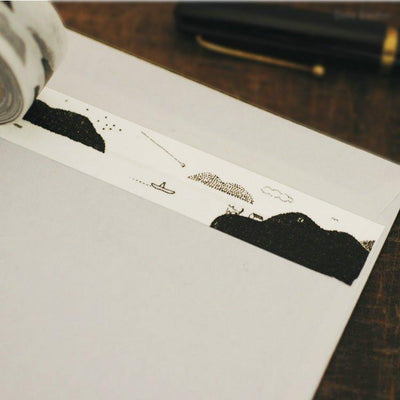 CLASSIKY ISHOW Shun shun Landscape Sketch Shimanami Washi Paper Tape Single Roll - CHL-STORE 