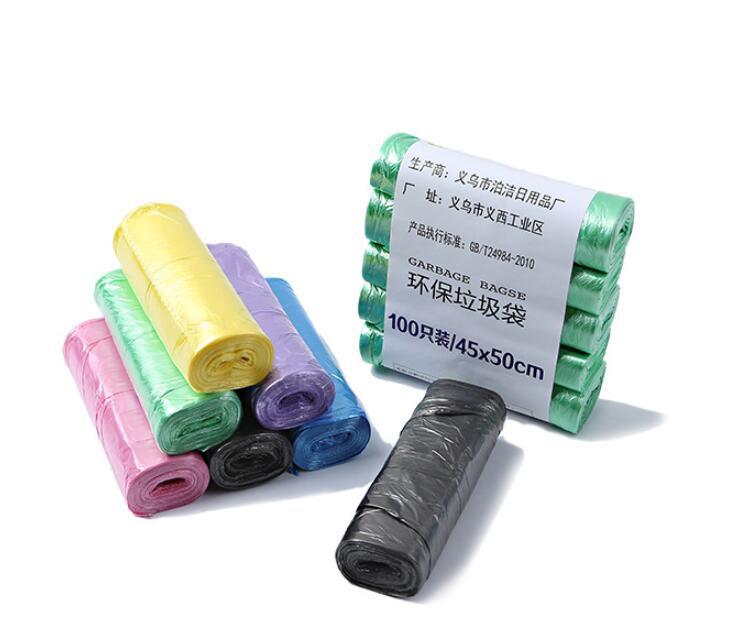 Color garbage bags, environmental protection material, point-off type, thickening, firm bags, 5 rolls, 100 pieces LI-020001 - CHL-STORE 