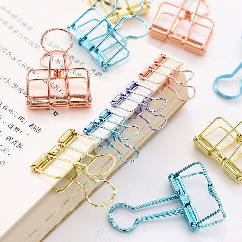 Colored long clip Hollow metal long clip Bill clip Large Small NP-070005 - CHL-STORE 