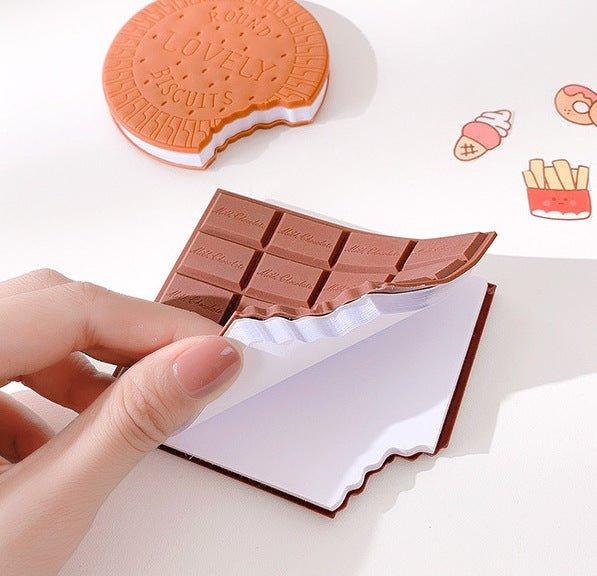 Creative Chocolate Modeling Tearable Handwritten Memo Small Notebook NP-030042 - CHL-STORE 
