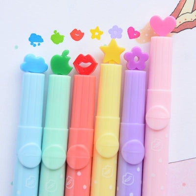 Creative Fun Multifunctional Candy Color Cute Fluorescent Color Decoration Icon Stamp Highlighter Stamp Pen NP-H7TGY-201 - CHL-STORE 