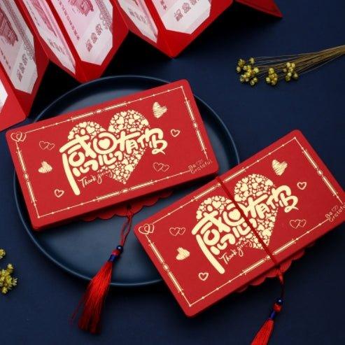Creative three-dimensional folding bronzing Spring Festival New Year's greetings red envelopes NP-090026 - CHL-STORE 