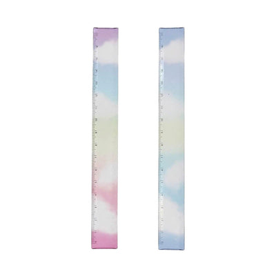 CRUX 17 cm ruler cutting ruler cone ruler modeling ruler rendering color colorful clouds blue sky and white clouds - CHL-STORE 