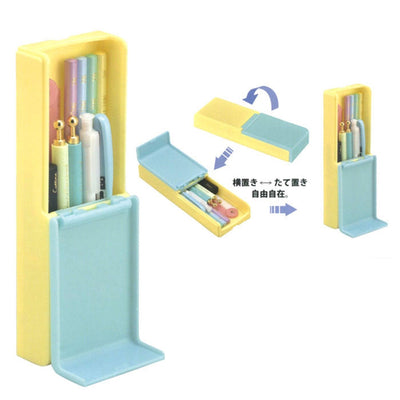 CRUX Penrise vertical pencil case two-color pencil case multi-function pencil case pen holder - CHL-STORE 