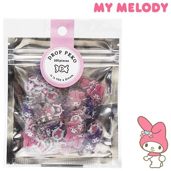 CRUX x SANRIO DORP PEKO Sticker Pack Melody Kuromi 100 Sheets Melody Kuromi - CHL-STORE 