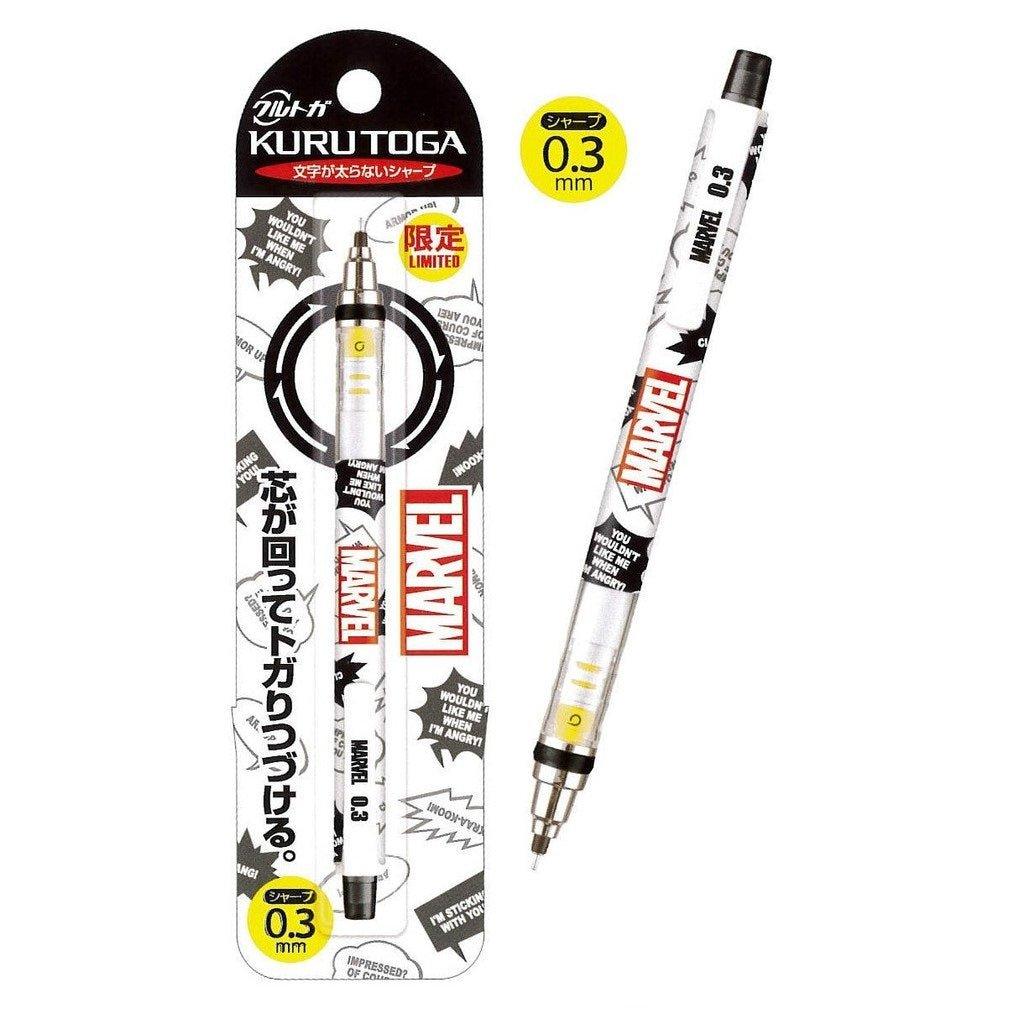 CRUX x UNI KURUTOGA 480 MARVEL 0.3mm continuous core automatic pencil automatic pen limited color black color white color - CHL-STORE 