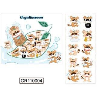 Cute Animal Cartoon GAGARACCOON Raccoon Everyday Decoration Transparent Sticker Pack Sticker NP-H7TAY-0290 - CHL-STORE 