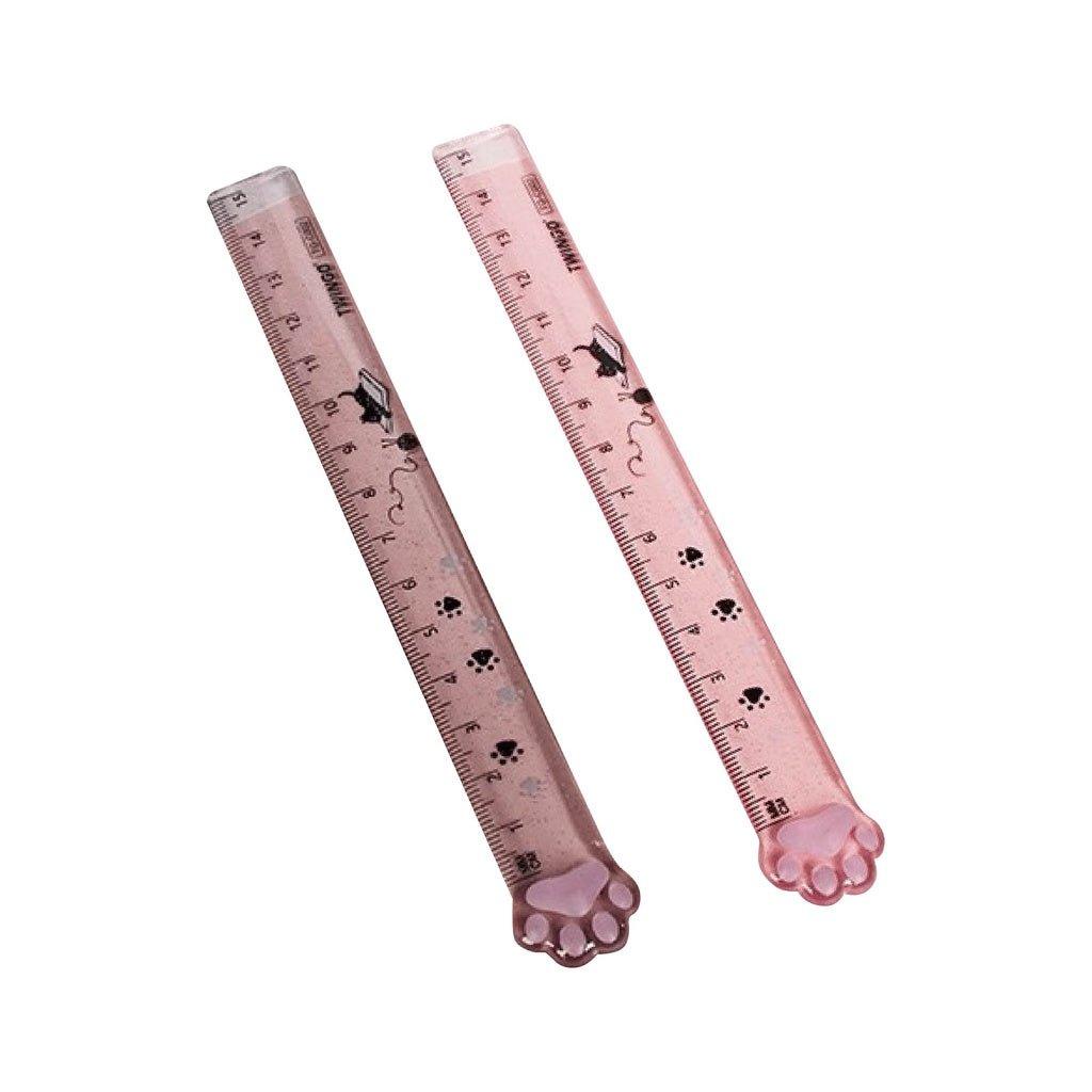 Cat Paw Shiny Transparent Ruler - เครื่องเขียนแมวน่ารัก – CHL-STORE