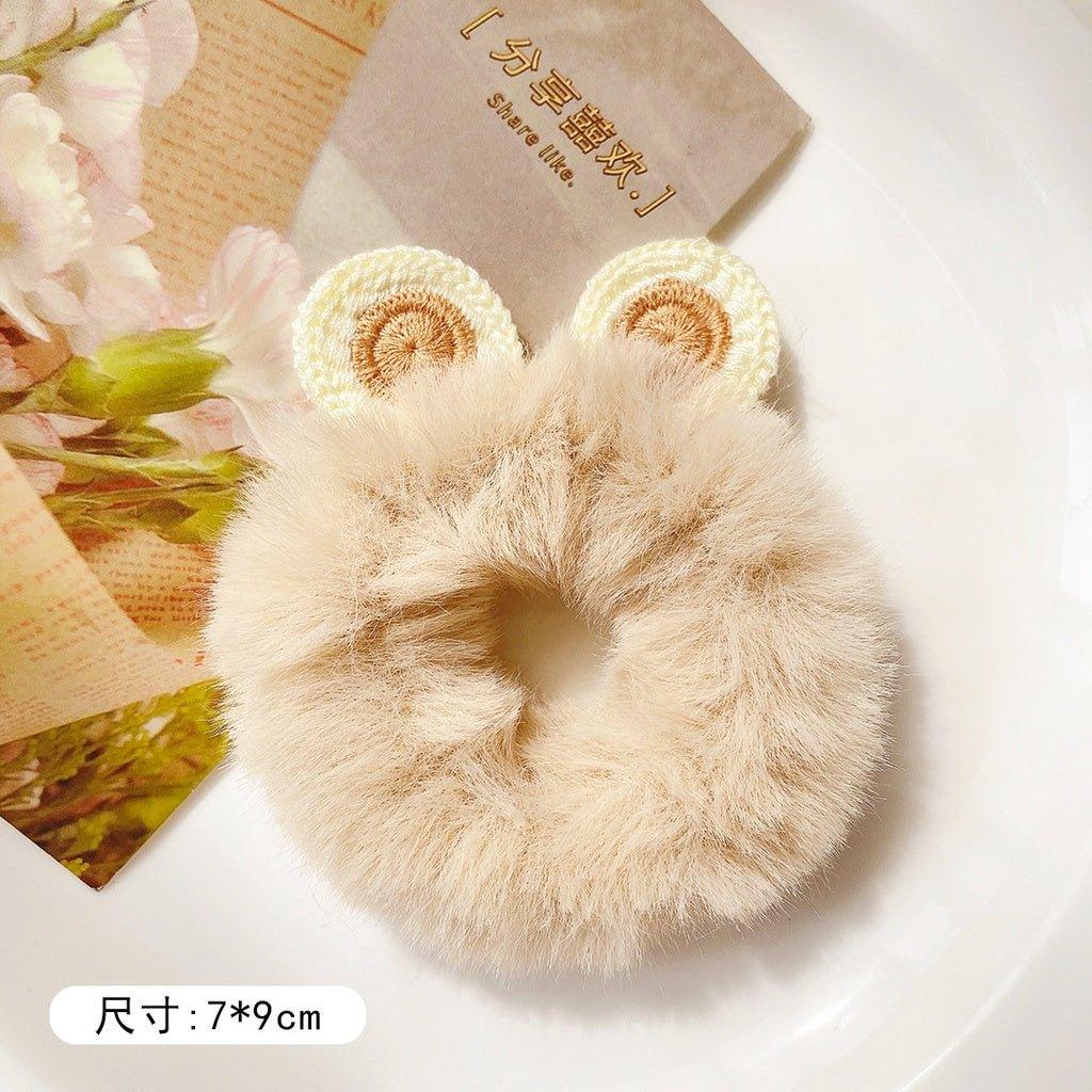 Baby Girl Cute Plush Cartoon Flower Bow Hair Clips Children Coffee Color -  China Hair Accessories and Hair Jewelry price