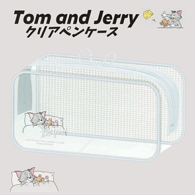 Cute Model x Tom & Jerry Pen Case Plaid Pen Case Transparent Pen Case Square Pen Case 301122 - CHL-STORE 