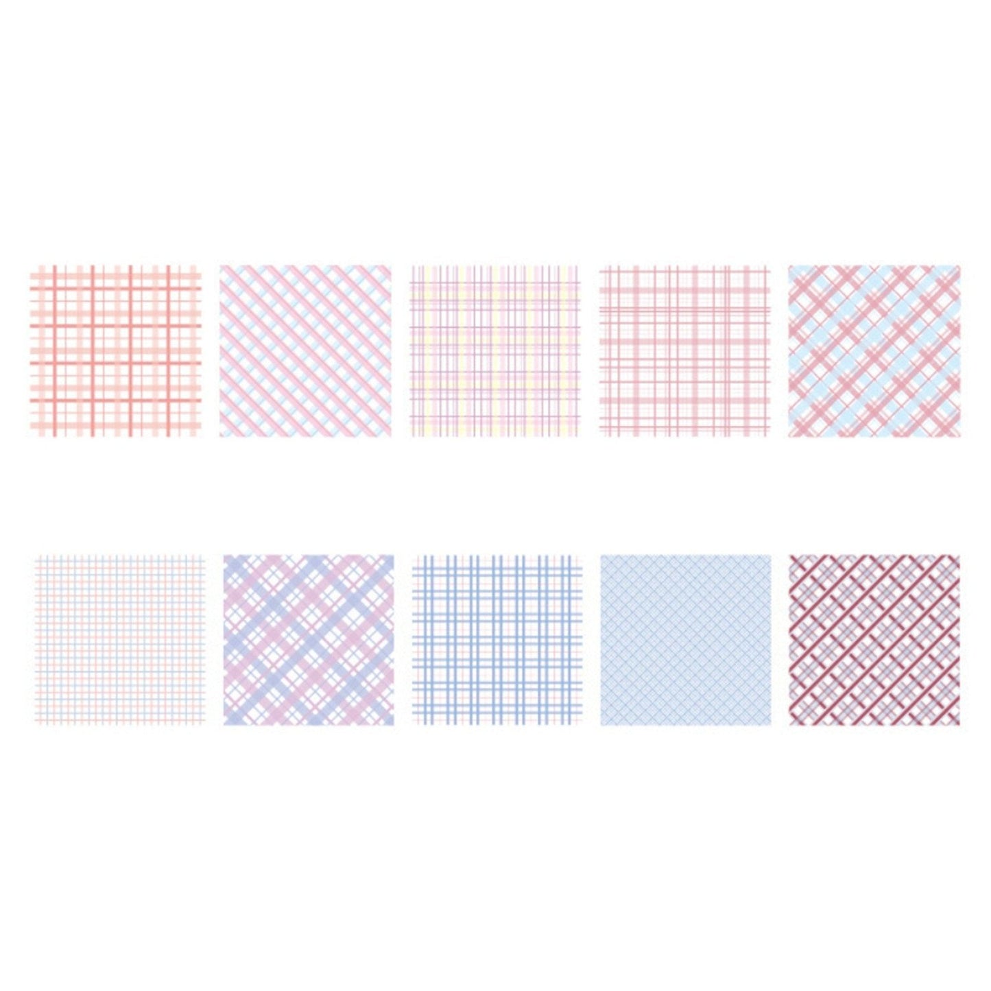 Cute plaid notes Plaid pattern Grid drive to series Decorative notes DIY hand account decoration NP-000122 - CHL-STORE 