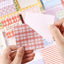 Cute plaid notes Plaid pattern Grid drive to series Decorative notes DIY hand account decoration NP-000122 - CHL-STORE 