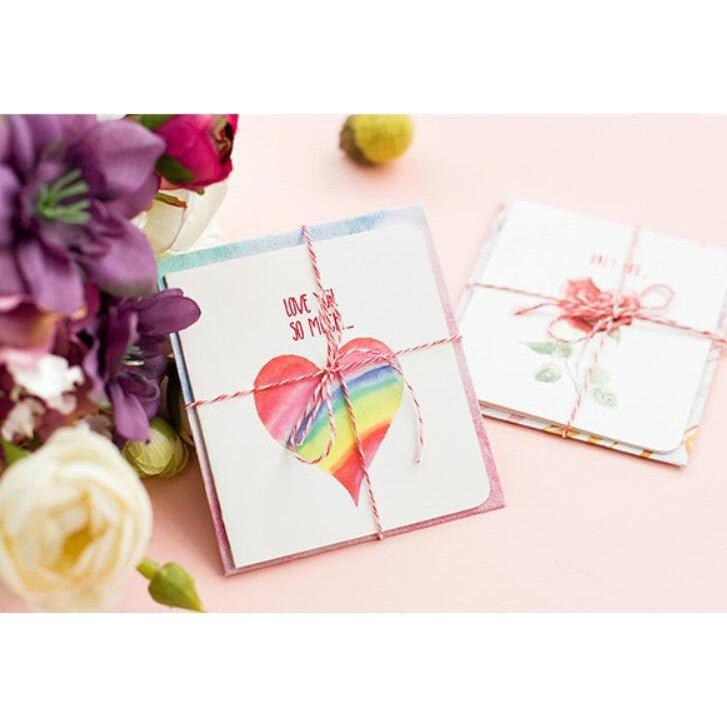 Eternal Love Gentle Hand-painted Style Exquisite Creative Message Card Thank You Card Card Universal Card - CHL-STORE 