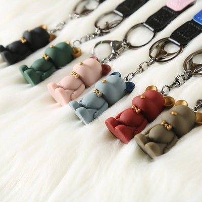Fashion Nordic Bow Tie Bear Keychain Pendant Charm TO-010017 - CHL-STORE 