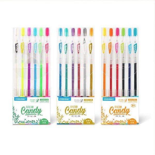 Fluorescent Metallic 0.5mm 0.5mm Oily Quick Dry Pen Six Colors NP-HESQR-206 - CHL-STORE 