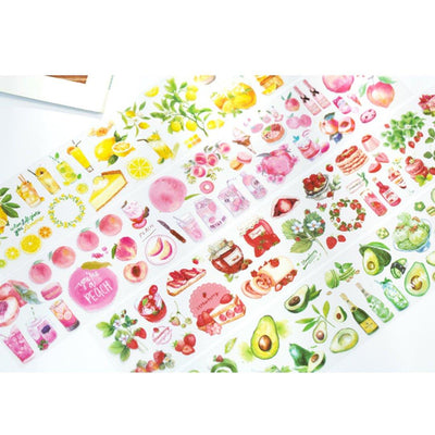 Fruity Romance Series Fruit Cake Transparent Strip and Paper Tape (With Dispensing Plate) NP-000008 - CHL-STORE 