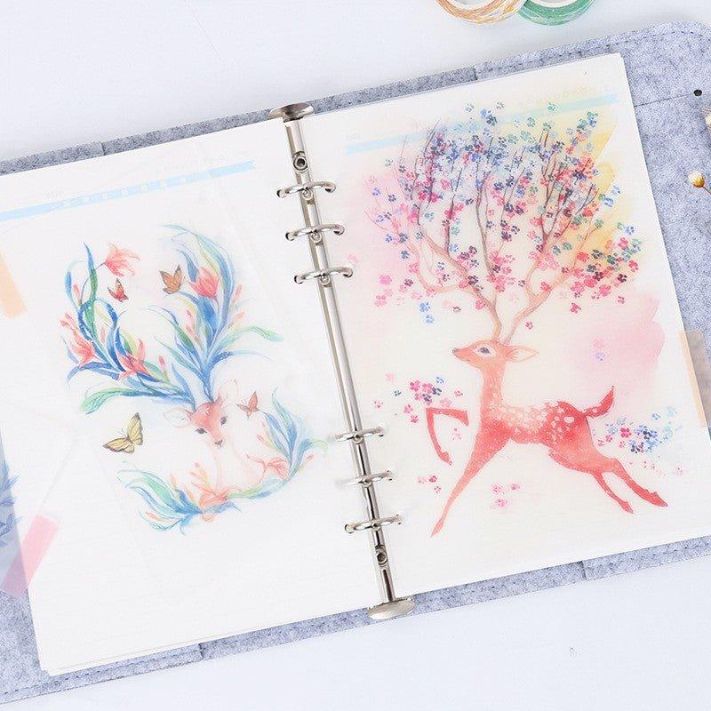 Gap Year Hand-painted Bucks Shape Colored Deer Inner Pages Separation Pages A6 A5 Layered Pages NP-H7TAY-917 - CHL-STORE 