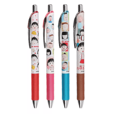Gel pen Chibi Maruko ballpoint pen ENTEL ENERGEL 0.5MM new black ink gel pen Japan cartoon character stationery student office school 4729-649 - CHL-STORE 