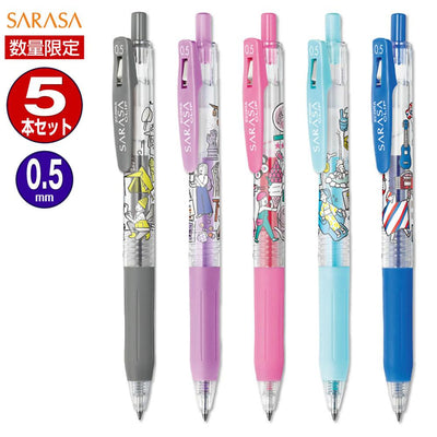 Gel Pen ZEBRA SARASA Clip Limited Color Travel Series Hand-painted Illustration Office School Student 0.5MM Silicone Grip JJ15-Y2 - CHL-STORE 