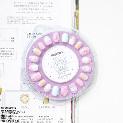 Girlish Fantasy Unicorn Shell Macaron Color Hand-painted Dot Nail Patch AC-030010 - CHL-STORE 