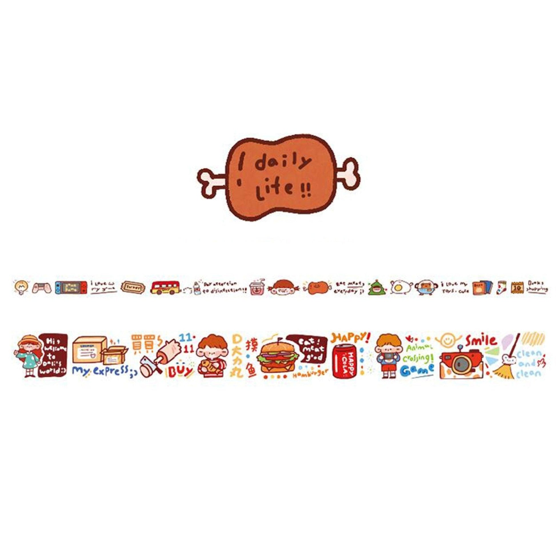 Happy Power Sauce Illustration Pocket Paper Tape NP-H7TAY-0346 - CHL-STORE 