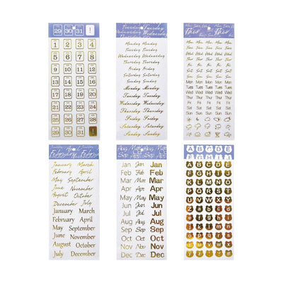 Hot stamping letters and numbers daily decorative stickers DIY hand account decoration NP-000120 - CHL-STORE 