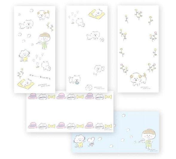 Hyogensha NO.20-117 Japanese illustrator Hand-painted stationery Mino Japanese paper Pen note paper Stationery cute children 20 sheets - CHL-STORE 