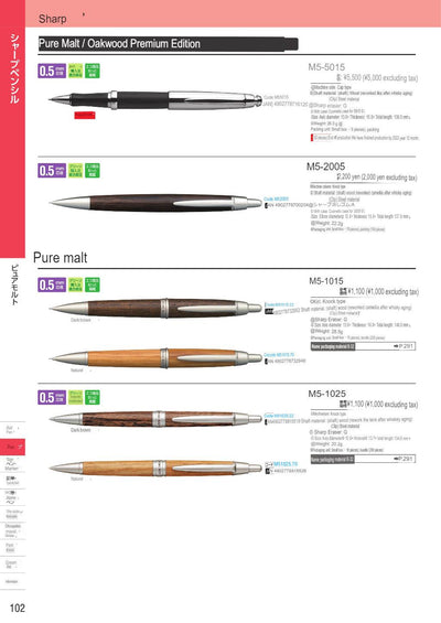 (IBC) UNI Pure Malt mechanical pencil M5-5015/M5-2005/M5-1015/M5-1025 - CHL-STORE 