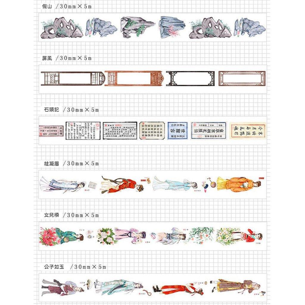 InfeelMe Dream of Red Mansions Antique Series Retro Paper Tape NP-H7TAY-0284 - CHL-STORE 
