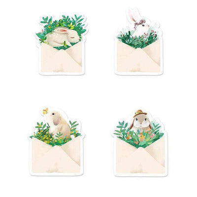 Infeelme Hand-painted Bunny Plant Rabbit's Prayer Modeling Sticky Notes NP-H7TIW-014 - CHL-STORE 