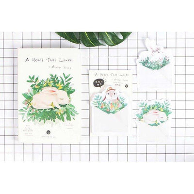 Infeelme Hand-painted Bunny Plant Rabbit's Prayer Modeling Sticky Notes NP-H7TIW-014 - CHL-STORE 