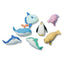 IWAKO ER-961136 marine life series modeling eraser eraser wipe cloth dolphin whale penguin sea lion - CHL-STORE 