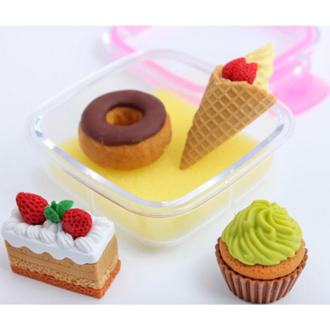 IWAKO ER-981066 Dessert Shape Eraser Donut Cookies Croquette Cake Ice Cream wiper - CHL-STORE 