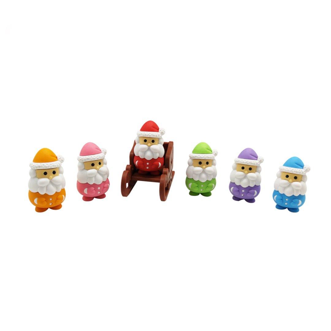 IWAKO ER-SAN001-A Christmas Santa Claus Series Creative Modeling Eraser Wipe Sled Santa Claus Random Shipment - CHL-STORE 