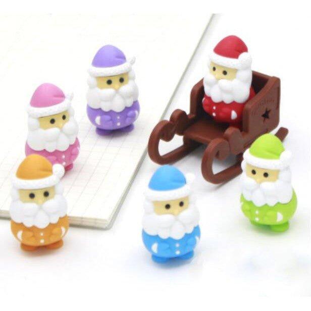 IWAKO ER-SAN001-A Christmas Santa Claus Series Creative Modeling Eraser Wipe Sled Santa Claus Random Shipment - CHL-STORE 